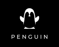 Pinguin Polar- Vogel Antarktis wenig Tier Silhouette eben einfach minimal modern Vektor Logo Design