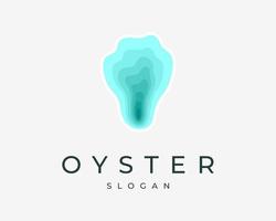 ostron skal kammussla pärla mussla tvåskaliga skaldjuren mussla abstrakt lyx pastell färgrik vektor logotyp design