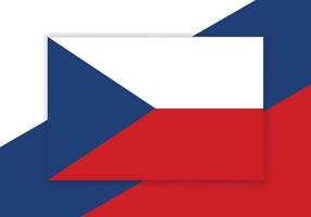 Vektor Tschechisch Republik Flagge. Land Flagge Design. eben Vektor Flagge.