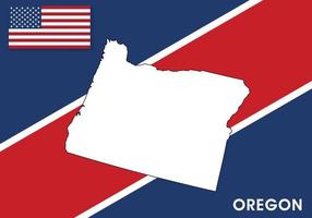 Oregon - - USA, vereinigt Zustände von Amerika Karte Vektor Vorlage. Weiß Farbe Karte auf Flagge Hintergrund zum Design, Infografik - - Vektor Illustration eps 10