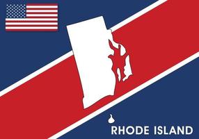 Rhode Insel- USA, vereinigt Zustände von Amerika Karte Vektor Vorlage. Weiß Farbe Karte auf Flagge Hintergrund zum Design, Infografik - - Vektor Illustration eps 10