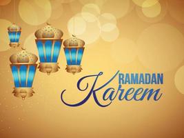 arabische Vektorlaterne des islamischen Festivals und des Hintergrunds des Ramadan kareem vektor