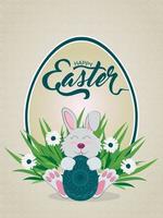 Happy Easter Flat Design-Konzept vektor