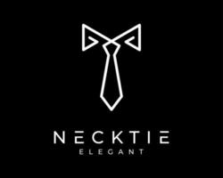 Krawatte Krawatte Halstuch Halsband passen Kleider modisch elegant Luxus einfach minimal Vektor Logo Design