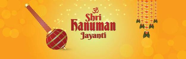 Hanuman Jayanti Feier Banner oder Header vektor