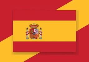 Vektor Spanien Flagge. Land Flagge Design. eben Vektor Flagge.