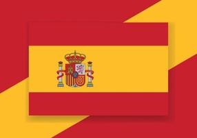 vektor Spanien flagga. Land flagga design. platt vektor flagga.