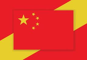 Vektor China Flagge. Land Flagge Design. eben Vektor Flagge.