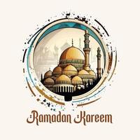 Ramadan kareem islamisch voll Farbe Design vektor