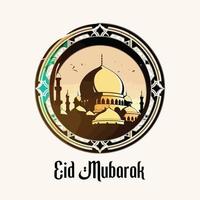 eid mubarak islamic full Färg design vektor