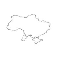ukraina Karta enkel översikt vektor illustration, symbol av mod och frihet, patriotisk begrepp design element