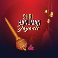 Shri Hanuman Jayanti Illustration und Hintergrund vektor