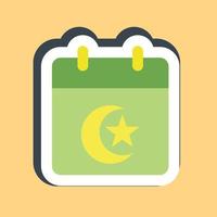 Aufkleber islamisch Kalender. islamisch Elemente von Ramadan, eid al fitr, eid al Adha. gut zum Drucke, Poster, Logo, Dekoration, Gruß Karte, usw. vektor