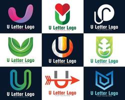 abstrakt u Brief Logo Design Vorlage. modern u Brief Logo Design. minimal Brief u Logo Vorlage gestalten vektor