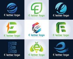 einstellen von modern Alphabet Logo Design Brief e. Brief e Logo. E-Brief Initiale Symbol Logo Design. vektor