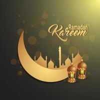 Ramadan Kareem oder Eid Mubarak Islamisches Festival vektor