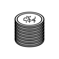 eritrea valuta symbol, eritreanska nafka ikon, ern tecken. vektor illustration