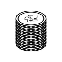 eritrea valuta symbol, eritreanska nafka ikon, ern tecken. vektor illustration