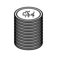 eritrea valuta symbol, eritreanska nafka ikon, ern tecken. vektor illustration