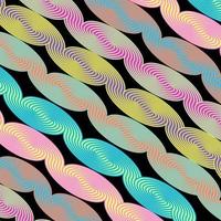 geometrisch Linie Kunst bunt Regenbogen Pastell- Farbe abstrakt Design auf schwarz Hintergrund vektor