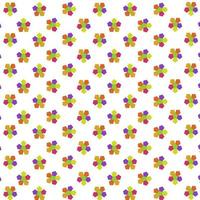 femhörning eller fem vinkel polygon färgrik blomma form oreang violett och gul kronblad. kärlek och ljuv stil papaer gåva och tapet vit bakgrund vektor