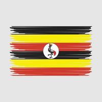 Abbildung der Uganda-Flagge vektor