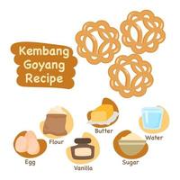 kembang goyang Illustration Rezept Konzept vektor