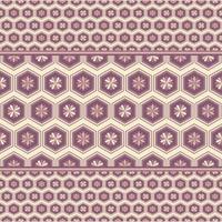 ljus brun blomma i geometrisk sömlös mönster i vektor illustration design för matta, silke, scarf, bricka, tyg och Mer