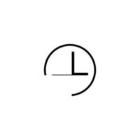 Mauer Uhr abstrakt Symbol Logo vektor