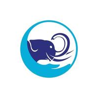 Elefant Pflege Vektor Logo Design Vorlage. Elefant Schutz Logo Konzept.