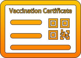 vaccination certifikat. kort av vaccin certifikat för tillstånd och tillträde. vektor illustration av vaccin kort för medicinsk grafisk resurs handla om virus och pandemisk. covid-19 social problem