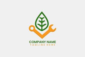 eben Reparatur Natur Logo Vorlage Vektor Design Illustration