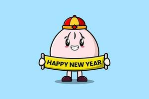süß Karikatur dim Summe Chinesisch halt glücklich Neu Jahr vektor