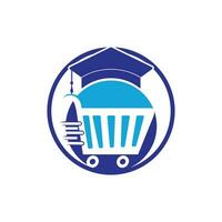Student-Shop-Vektor-Logo-Vorlage. für die Ausbildung geeignet. vektor
