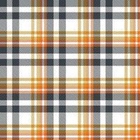 tartan mönster design textil- är en mönstrad trasa bestående av criss korsade, horisontell och vertikal band i flera olika färger. tartans är betraktas som en kulturell ikon av Skottland. vektor