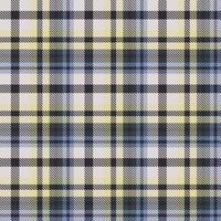 Plaid Muster Stoff Design Textur ist ein gemustert Stoff bestehend aus von criss gekreuzt, horizontal und Vertikale Bands im mehrere Farben. Tartans sind angesehen wie ein kulturell Symbol von Schottland. vektor