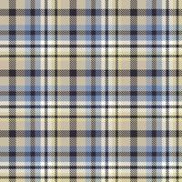 Plaid Muster Mode Design Textur ist ein gemustert Stoff bestehend aus von criss gekreuzt, horizontal und Vertikale Bands im mehrere Farben. Tartans sind angesehen wie ein kulturell Symbol von Schottland. vektor