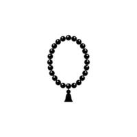 islamic bön pärlor enkel platt ikon vektor illustration. bön pärlor ikon