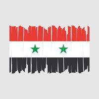 syrien flagge bürste vektor