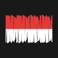 Indonesiens flaggborste vektor