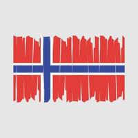 Norwegen Flagge Pinsel vektor