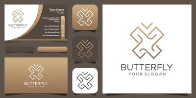 modernes Schmetterlings-Logo-Design vektor