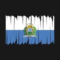 san marino flagga borste vektor