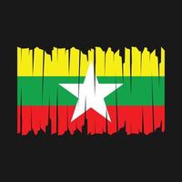 Flagge von Myanmar vektor