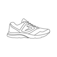 Schuh Linie Kunst Stil isoliert auf ein Weiß Hintergrund vektor