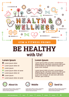 Gesundheit und Wellness-Broschüre vektor