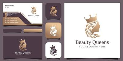 Beauty-Frau-Logo-Design vektor