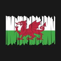 Wales-Flagge-Pinsel vektor