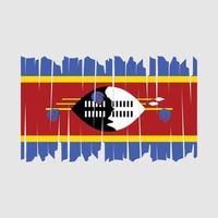 Bürste der Swasiland-Flagge vektor