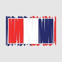 Frankreich Flagge Pinsel vektor